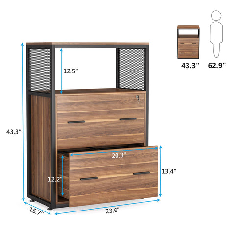 2 drawer locking file cabinet size
