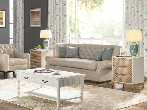 3-Drawer Nightstand Bedside End Table for Bedroom