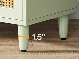 Wood Nightstand, 20-Inch Bedside Table Storage Cabinet with 3-Drawers