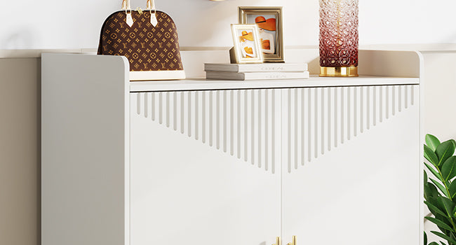 30 Pairs Shoe Cabinet, 6-Tier Modern Shoes Rack Organizer with Doors